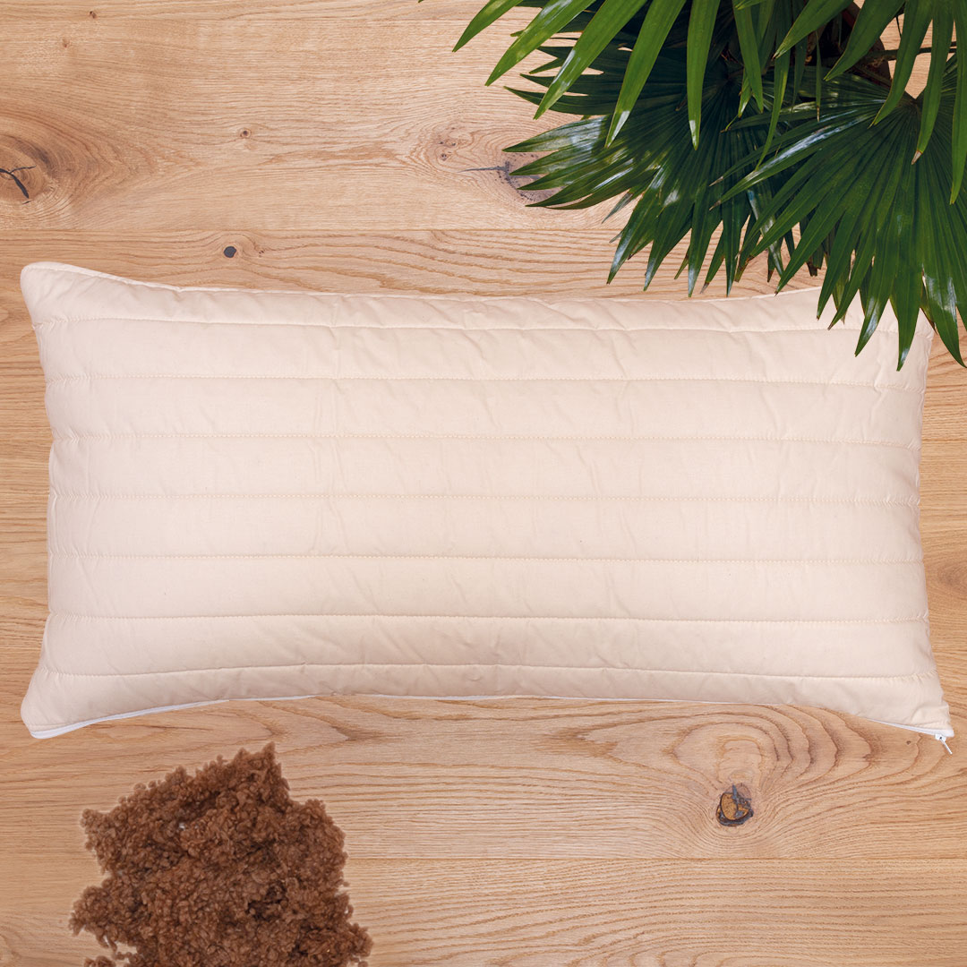 Kamelflocken-Kopfkissen "Cammello" | 40x60 cm | Bio-Material | Handgefertigt | schadstoffgeprüft | Kopfkissen