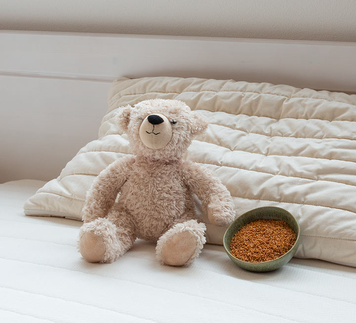 Hochwertiges Kinderkissen mit Bio-Hirseschalen/kbA Hochwertiges Kinderkissen mit Bio-Hirseschalen/kbA