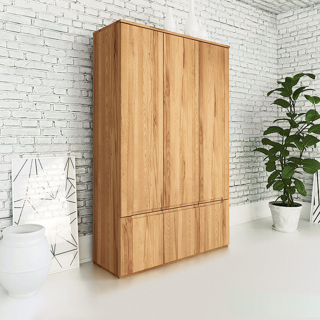 Drehtüren-Kleiderschrank "Genova" | Kernbuche | 100% ökologisch