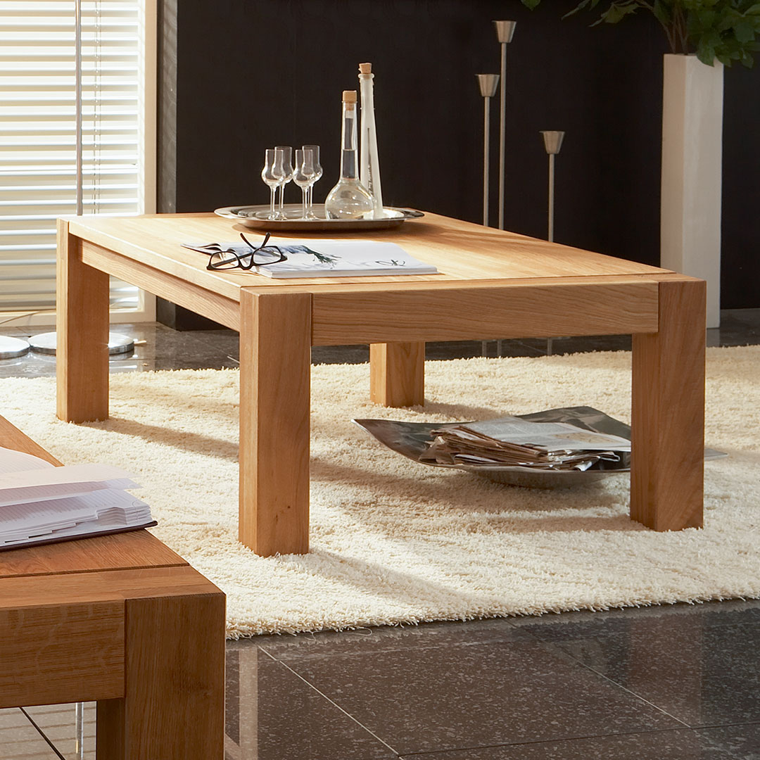 Couchtisch "Mensula" | 80x80 cm | Kernbuche | Bio-Material | Handgefertigt | schadstoffgeprüft | Couchtische