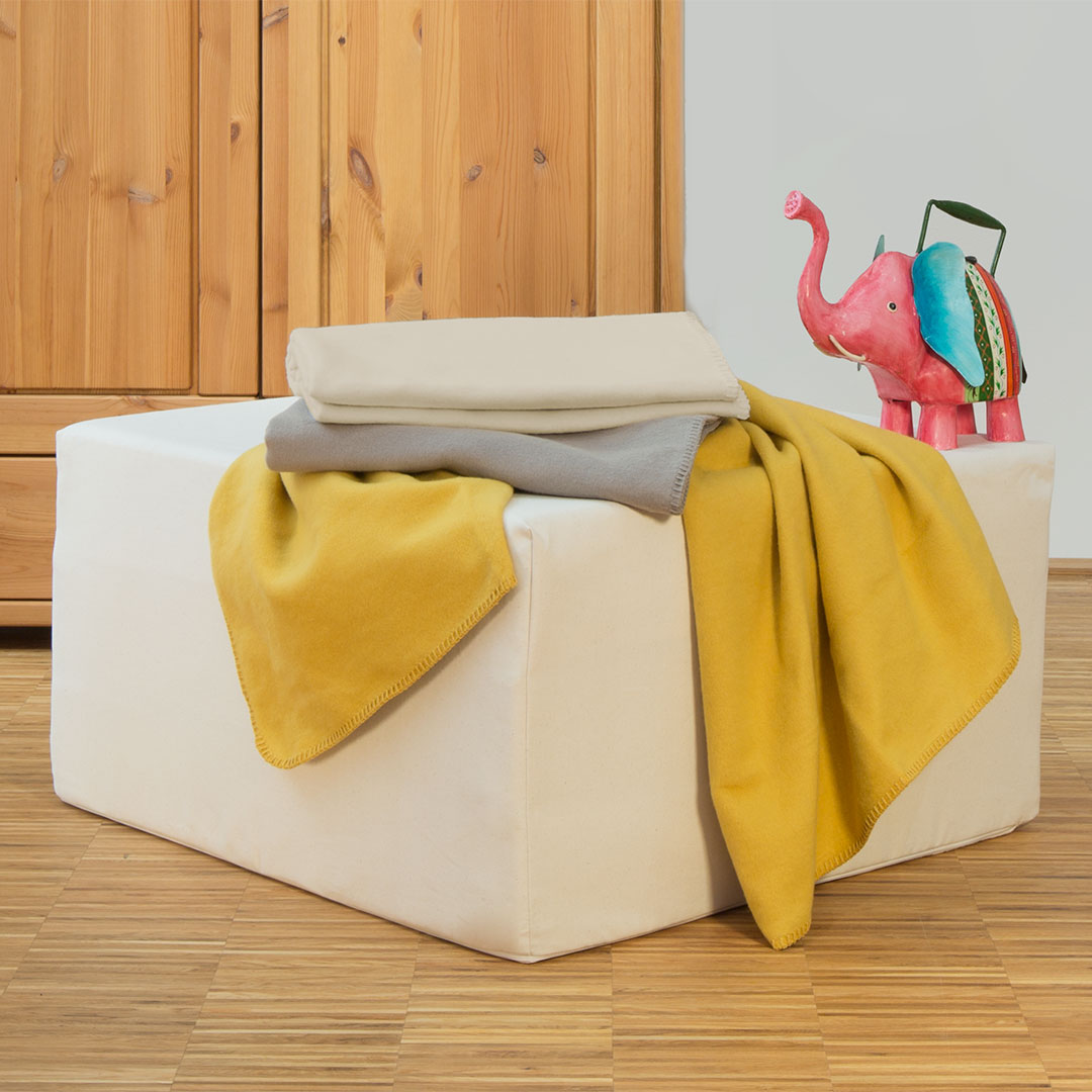 Baumwoll-Kuscheldecke "Cotona-Bambini" | 100x150 cm | beige | 100% ökologisch