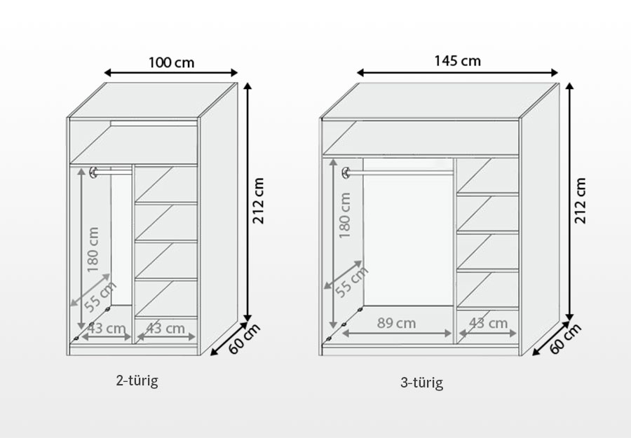 Massivholz Kleiderschrank "Eleganto" Buche