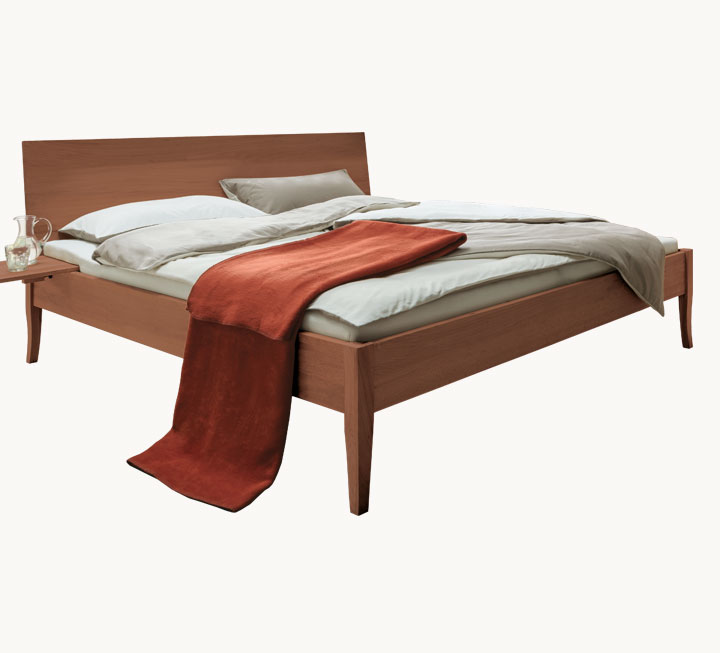 Metallfreies Bett mit unterschiedlichen Kopfteil-Varianten Metallfreies Bett mit unterschiedlichen Kopfteil-Varianten