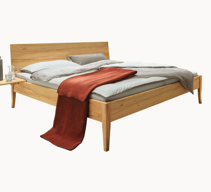 Metallfreies Bett mit unterschiedlichen Kopfteil-Varianten Metallfreies Bett mit unterschiedlichen Kopfteil-Varianten