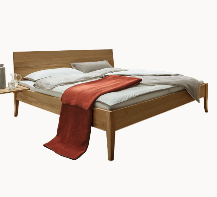 Metallfreies Bett mit unterschiedlichen Kopfteil-Varianten Metallfreies Bett mit unterschiedlichen Kopfteil-Varianten