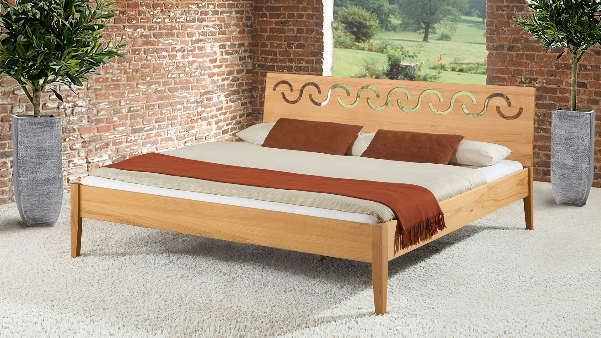 Einzelbett und Doppelbett "Ravenna 02"