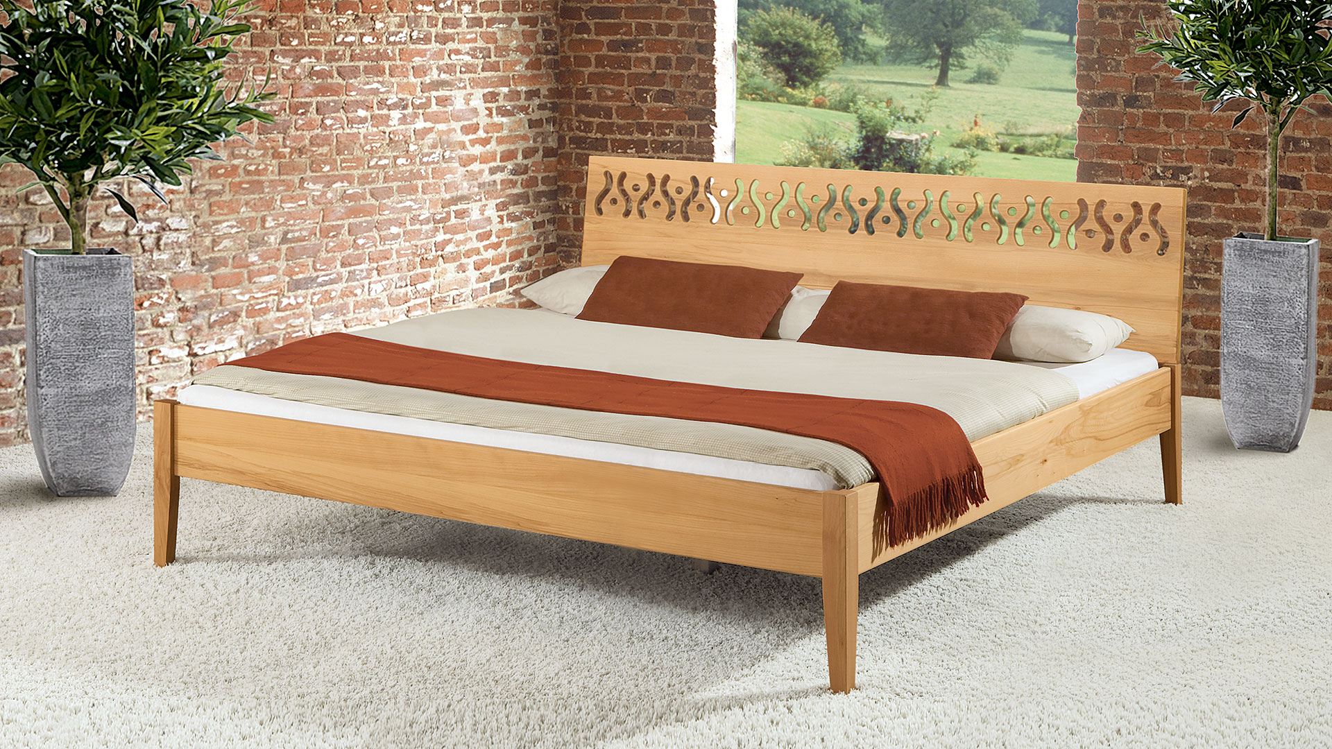 Einzelbett und Doppelbett "Ravenna 05"