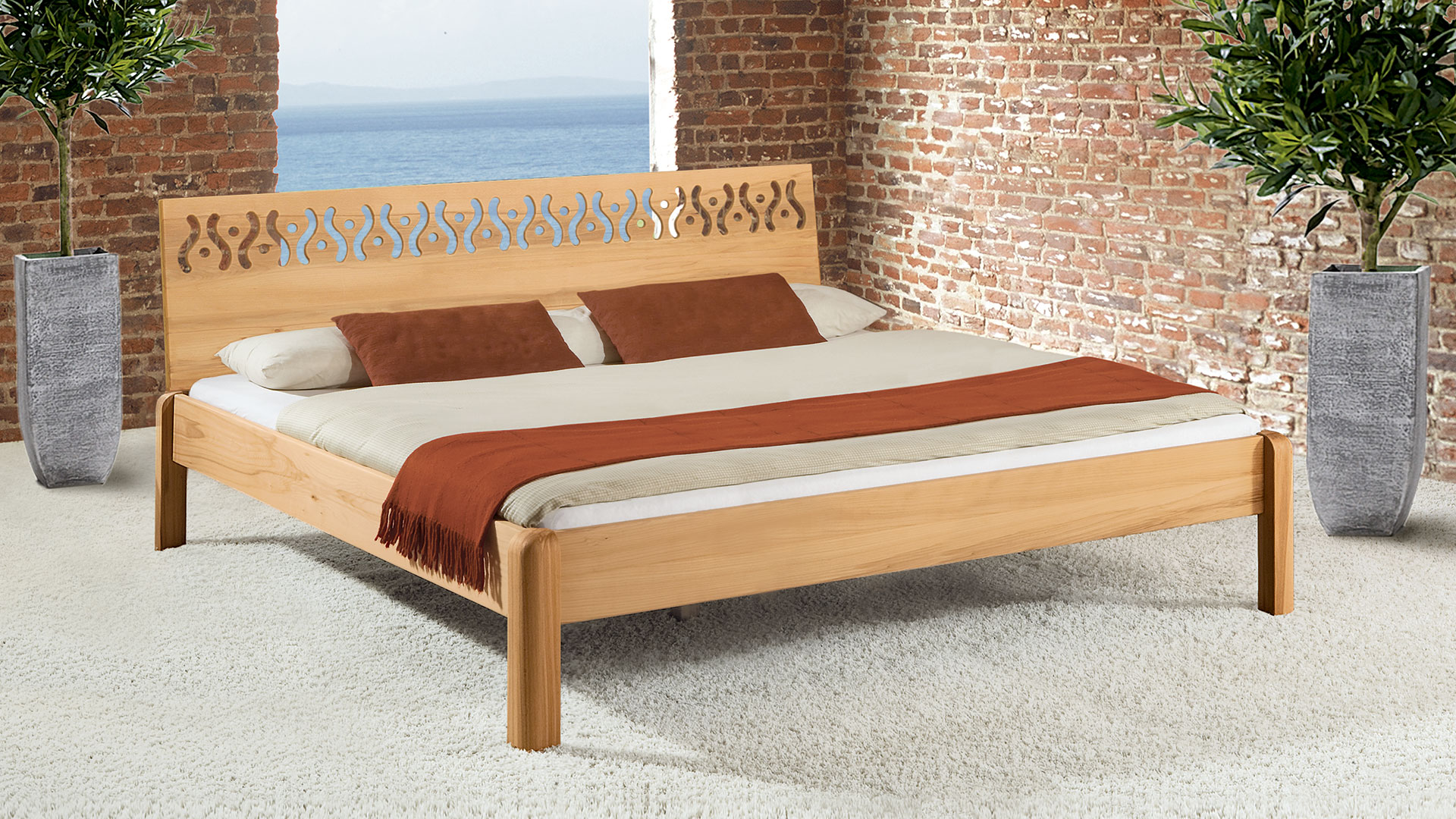 Einzelbett und Doppelbett "Siena 04"