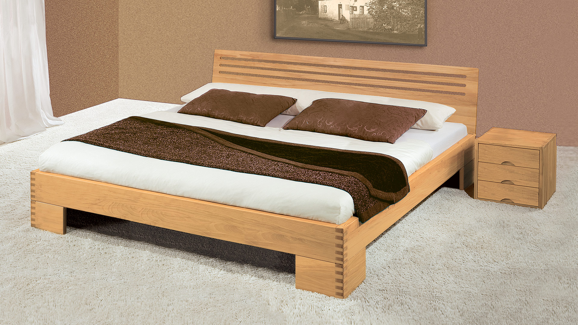 Einzelbett und Doppelbett "Milano 02"