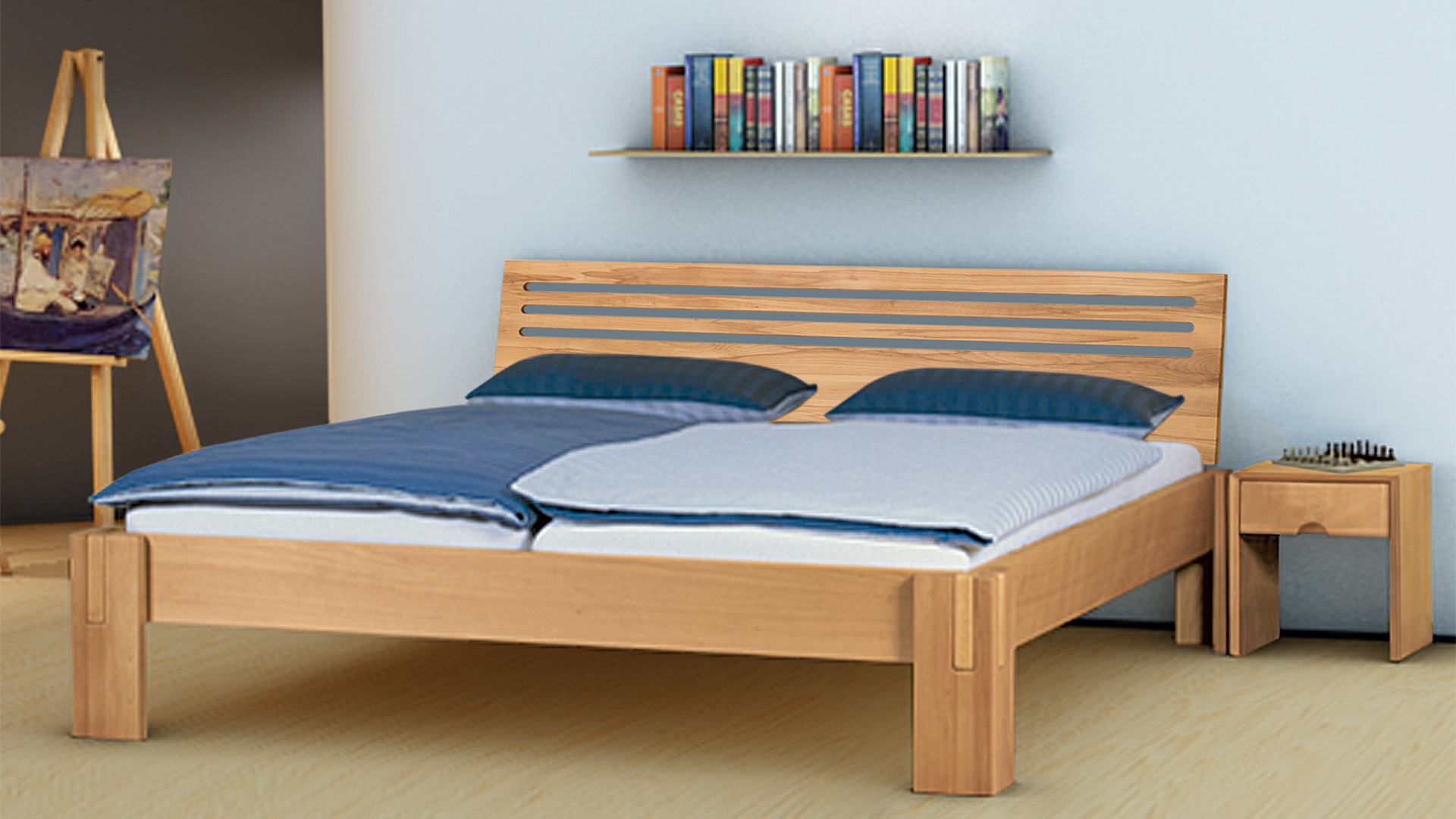 Einzelbett und Doppelbett "Salerno 03"