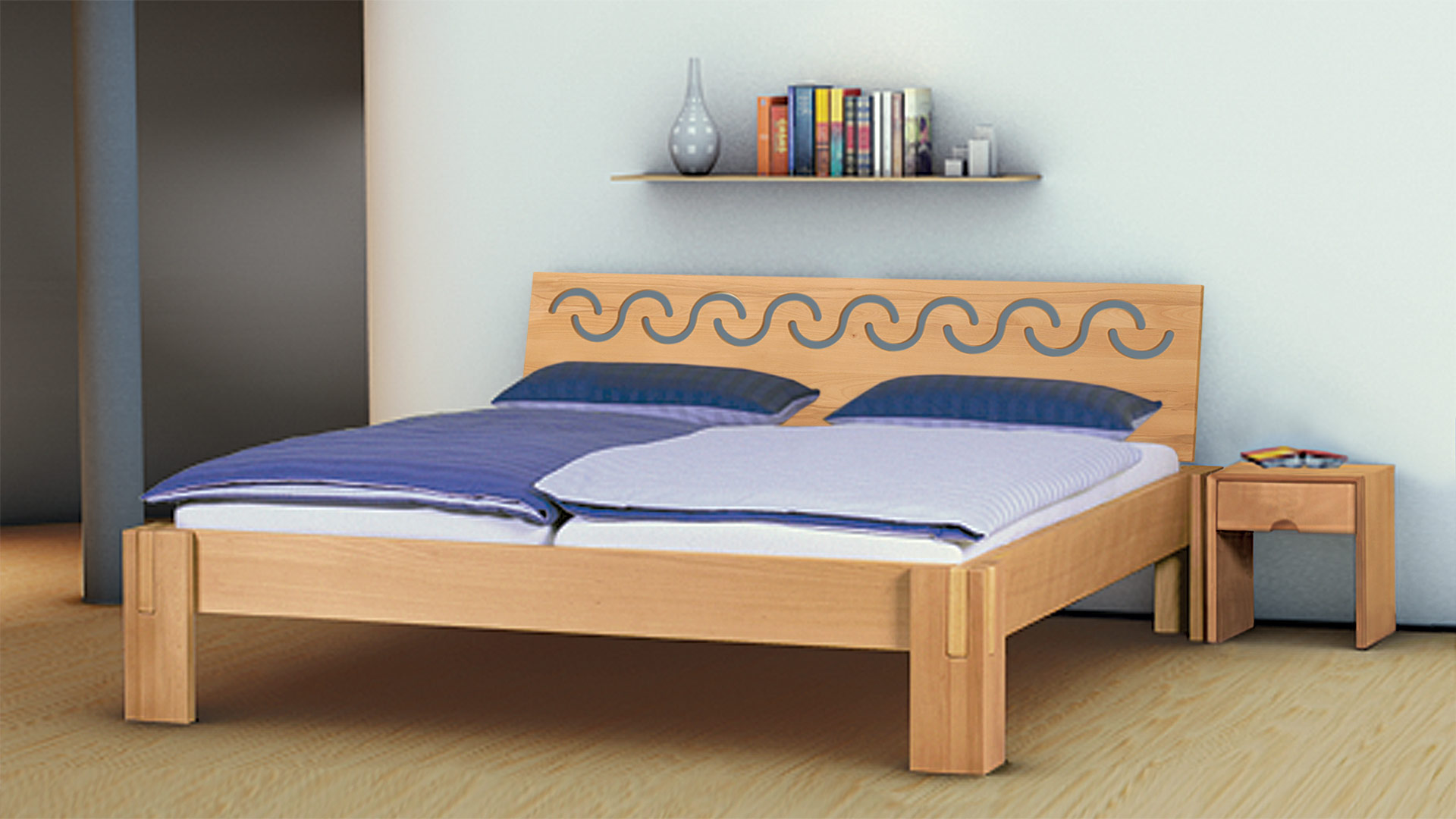 Einzelbett und Doppelbett "Salerno 04"