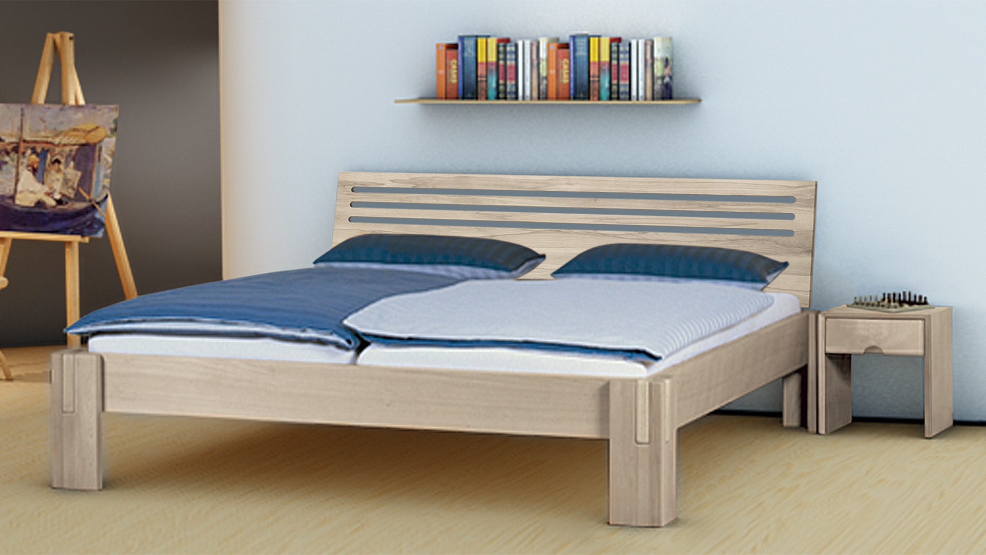 Einzelbett und Doppelbett "Salerno 03" - Diverse Oberflächen