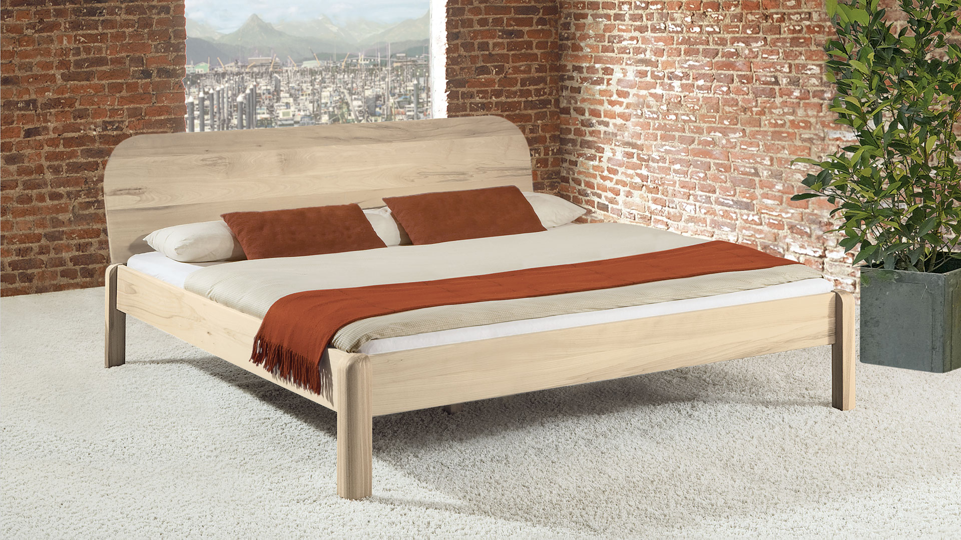 Einzelbett und Doppelbett "Siena 01" - Diverse Oberflächen