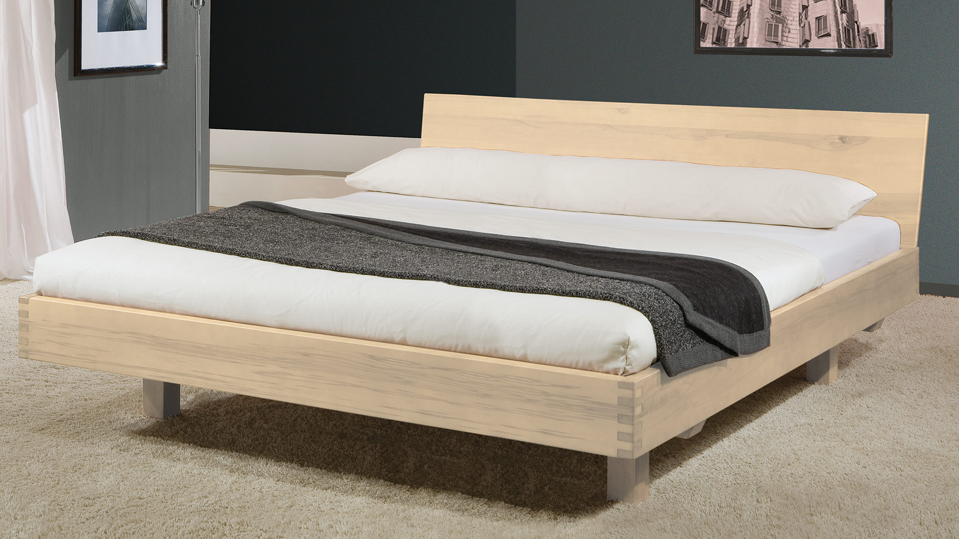 Einzelbett und Doppelbett "Verona 01" - Diverse Oberflächen