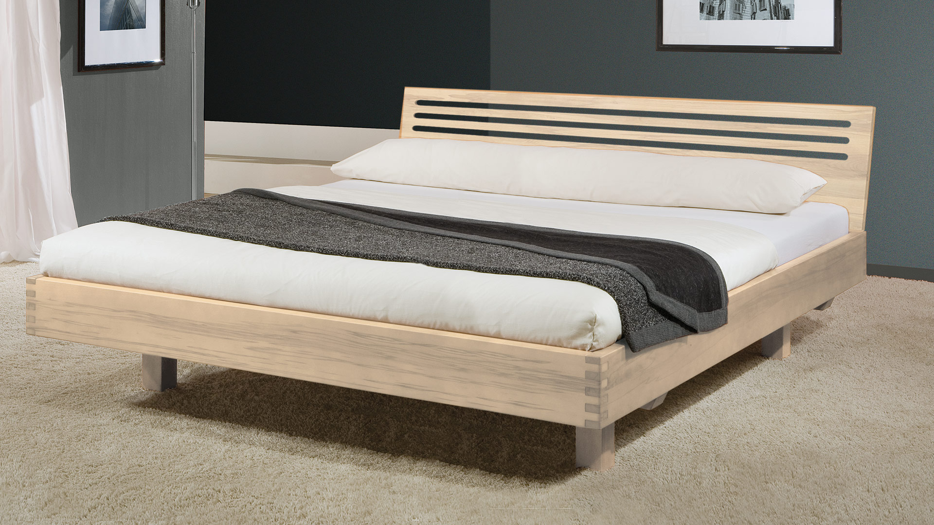 Einzelbett und Doppelbett "Verona 03" - Diverse Oberflächen