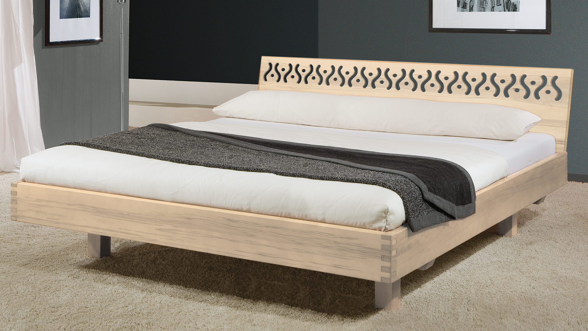 Einzelbett und Doppelbett "Verona 05" - Diverse Oberflächen