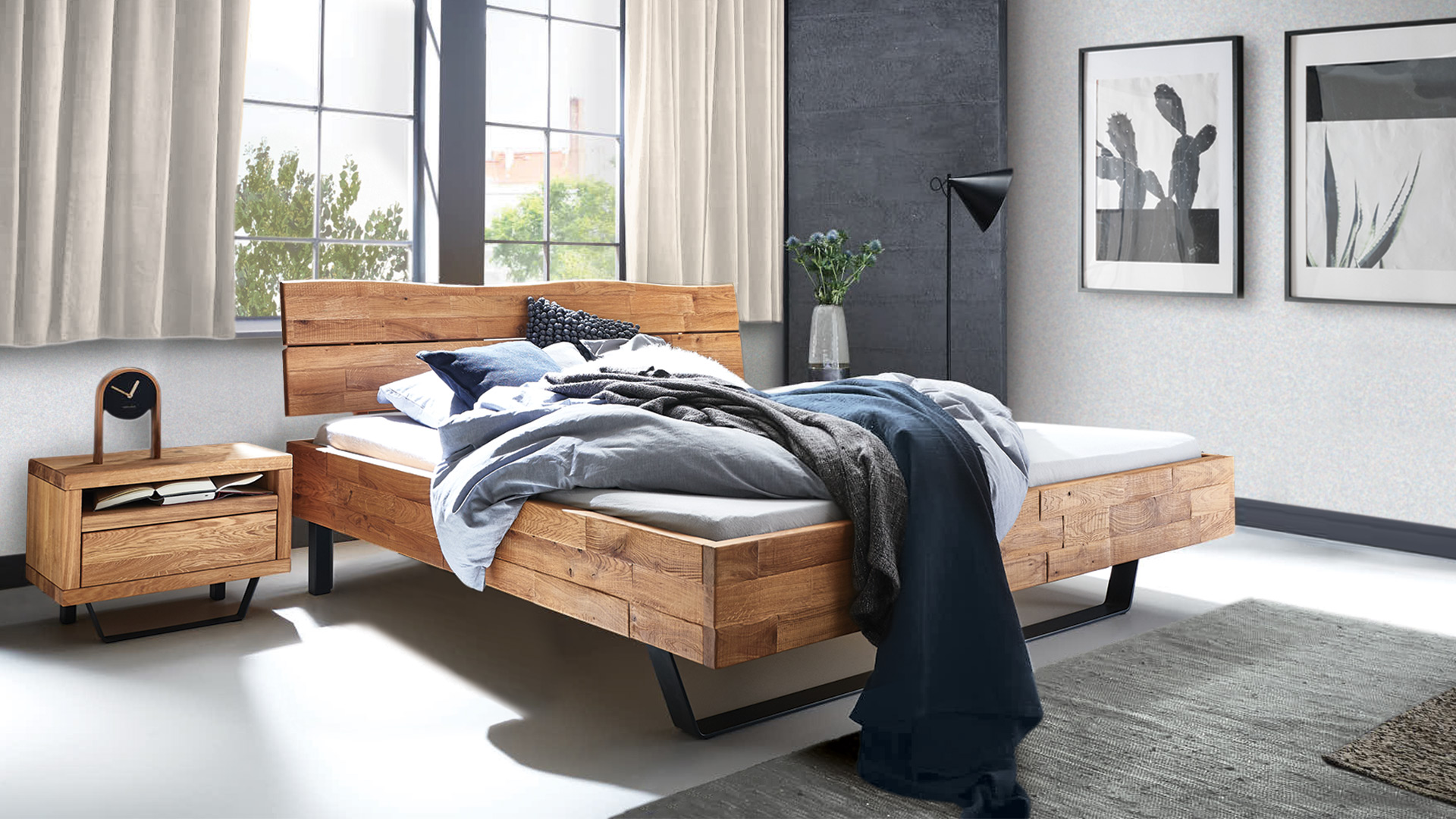 Massivholzbett Tosco Modern Auffalliges Design Aus Massivholz