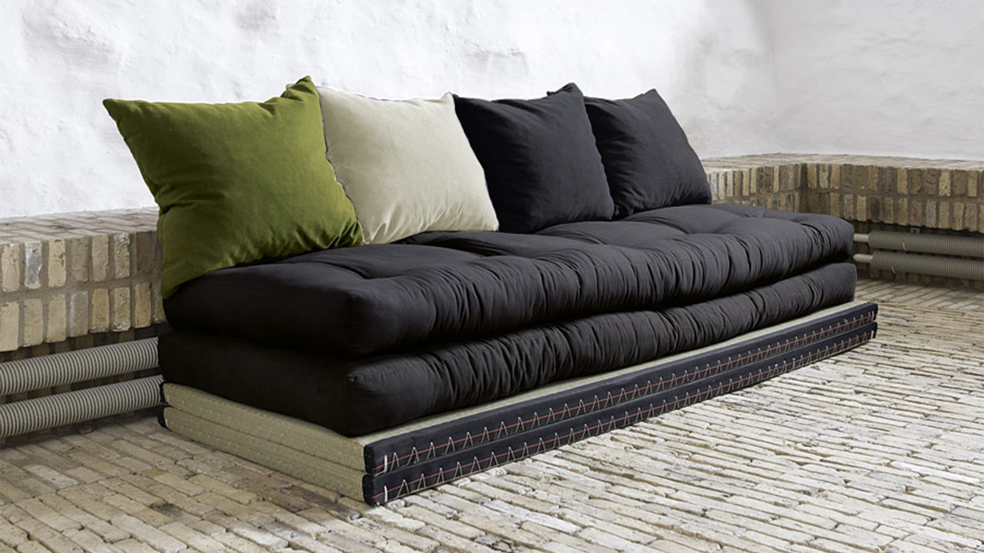 Futon Ersatzkissen mit Baumwollfüllung in 2 Größen