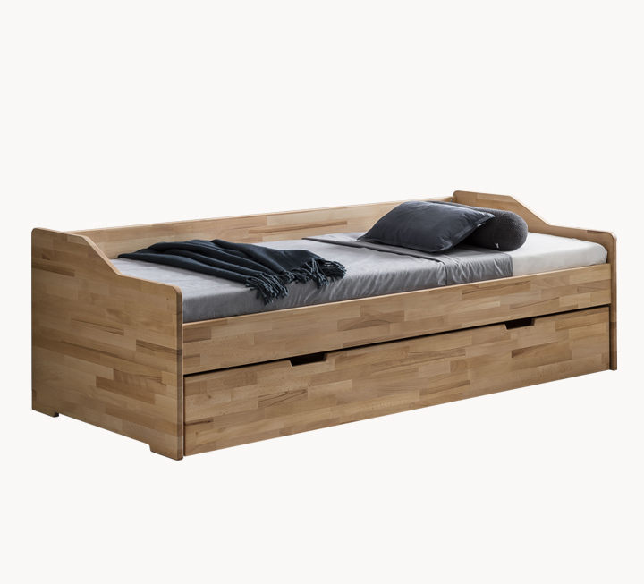 Ausziehbett in Kernbuche geölt Ausziehbett in Kernbuche geölt
