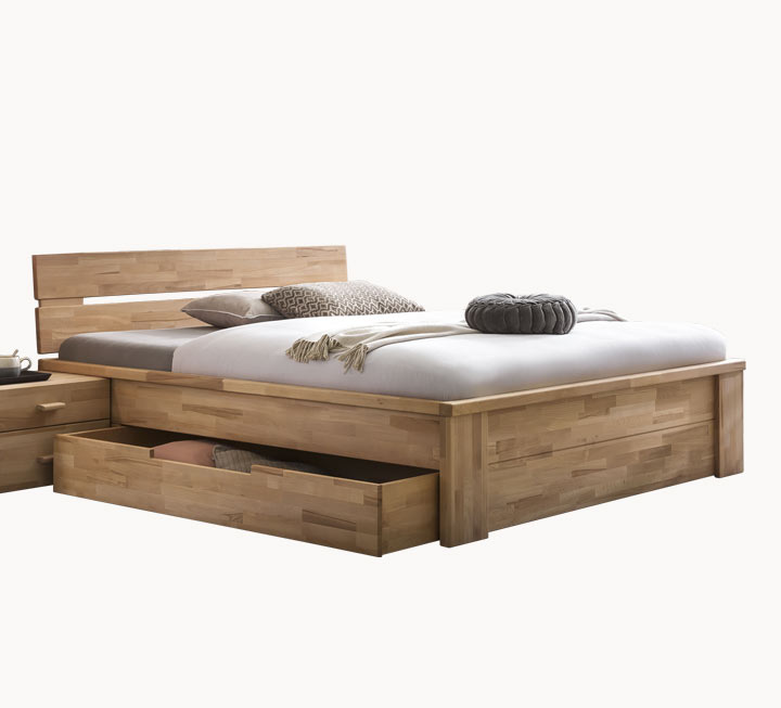 Schubkastenbett mit 2 geräumigen Schubkästen Schubkastenbett mit 2 geräumigen Schubkästen