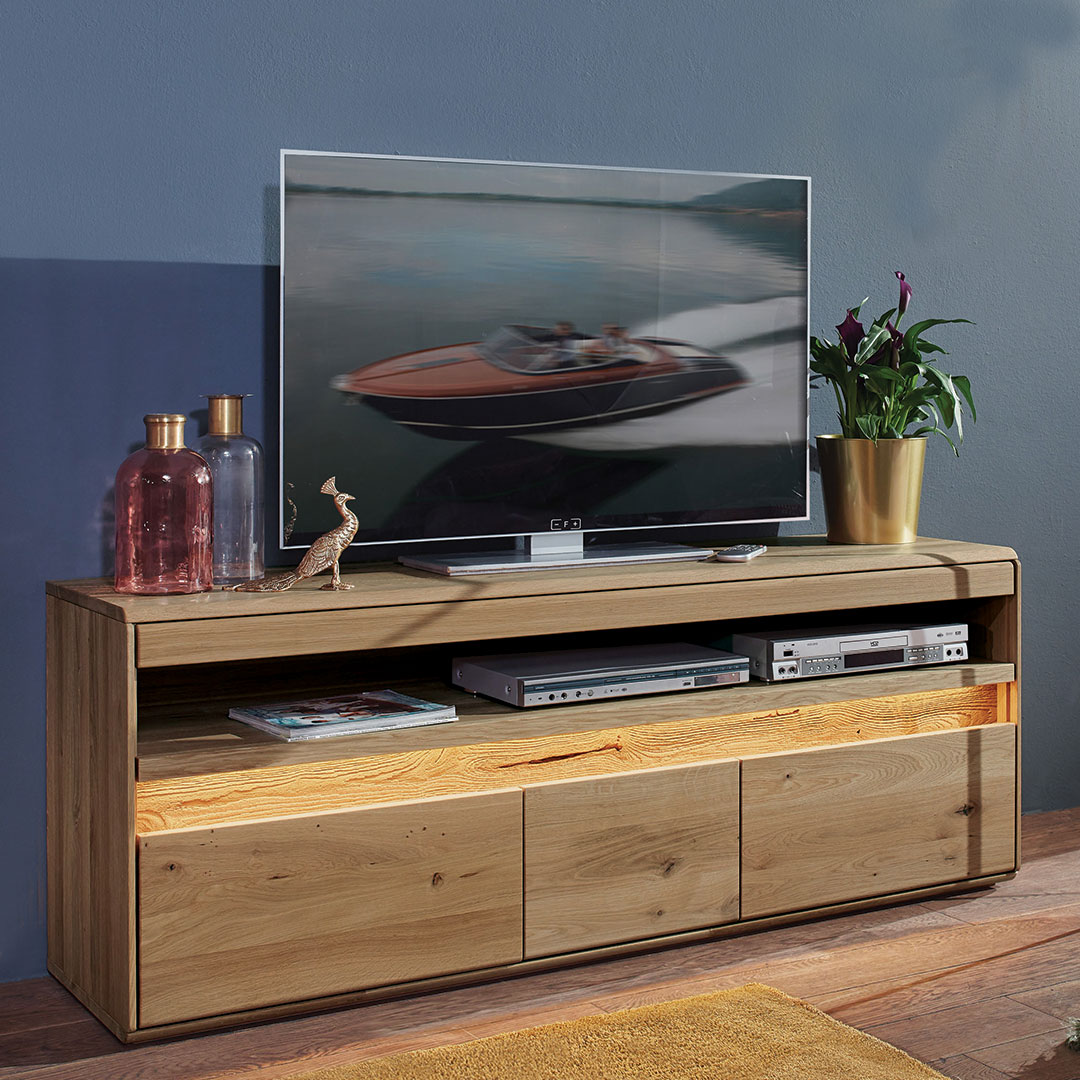 Lowboard "Bassano" | Wildeiche | vegan | Bio-Material | Handgefertigt | Variante 01 | schadstoffgeprüft | Sideboards & Highboards