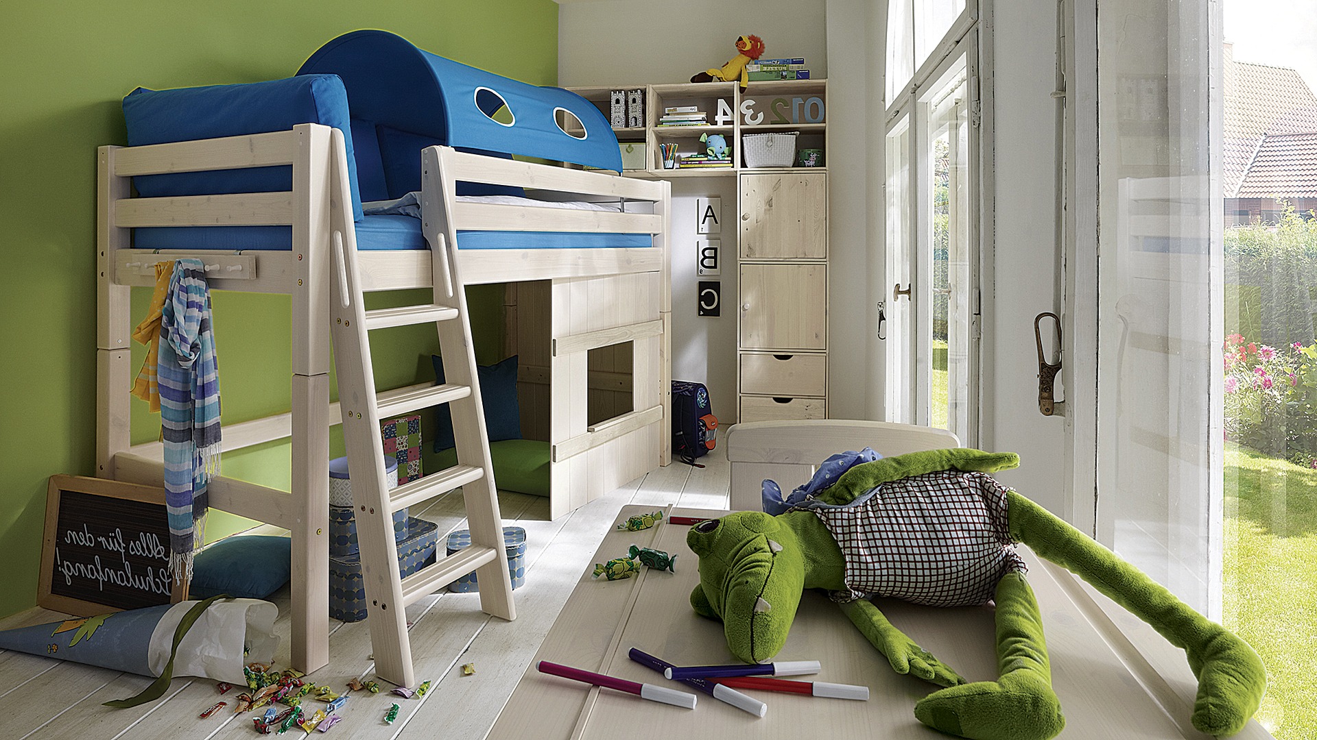 Holzverkleidung für Mittel-Hochbett "Kiddy"