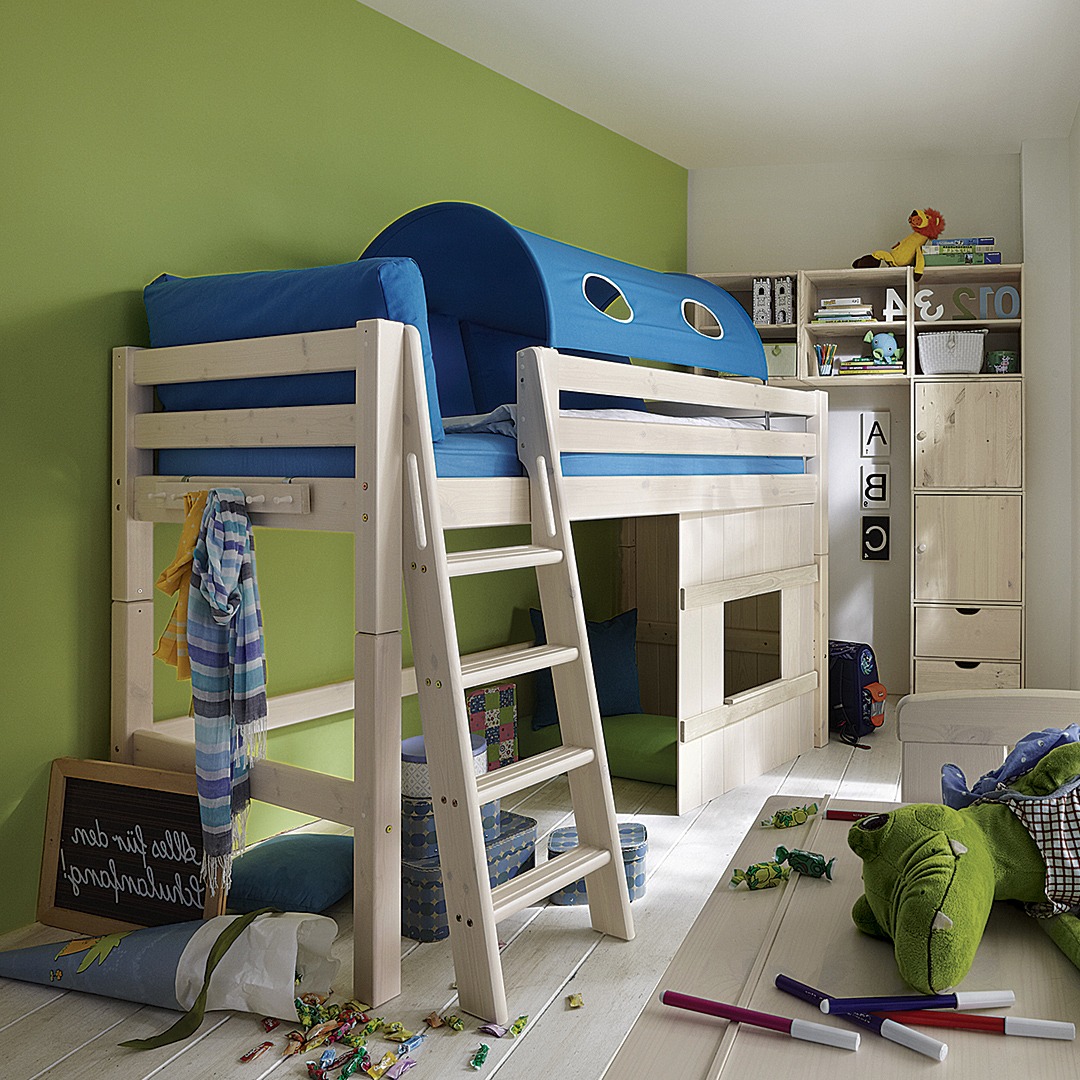 Holzverkleidung für Mittel-Hochbett "Kiddy" | Bio-Material | Handgefertigt | schadstoffgeprüft | Kinder-Betten