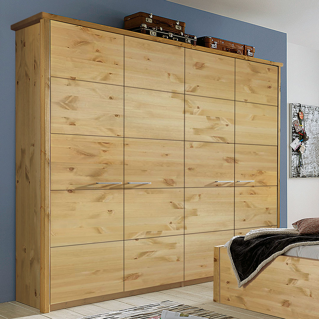 Drehtüren-Kleiderschrank "Midera" | Bio-Material | Handgefertigt | 2-türig | schadstoffgeprüft | Massivholz-Kleiderschränke