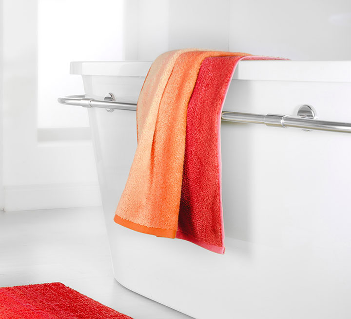 Handtuch orange-rot