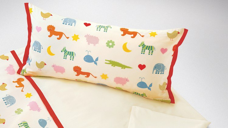 Fröhliche Kinder-Bettwäsche mit lustigen Tiermotiven