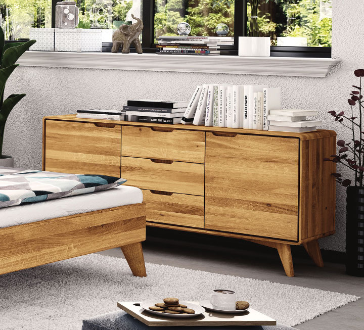 Massivholz Sideboard Tario, Variante 02 in Wildeiche Massivholz Sideboard Tario, Variante 02 in Wildeiche