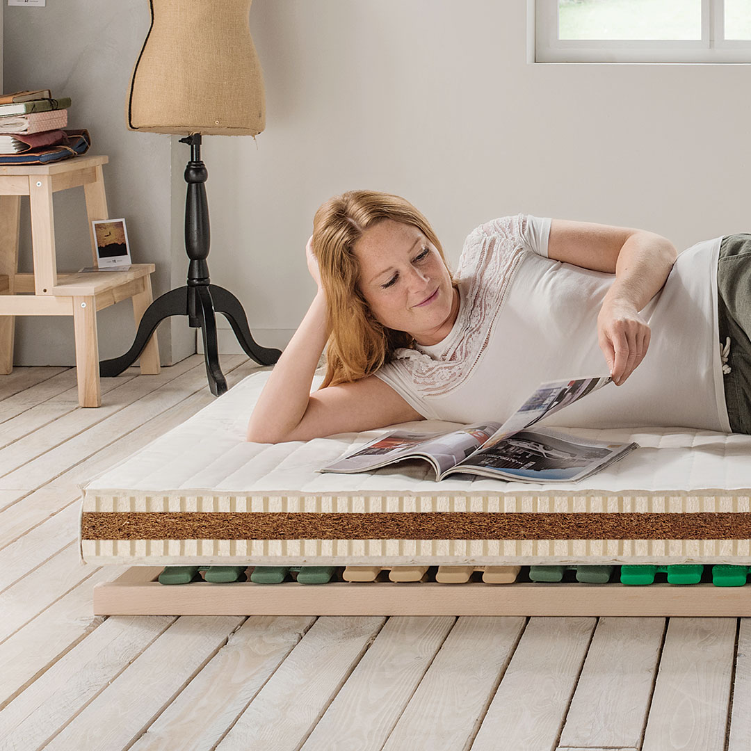 Naturlatex-Kokos-Matratze "Vita-Basic" | 90x200 cm | Bio-Material | Handgefertigt | schadstoffgeprüft | Matratzen