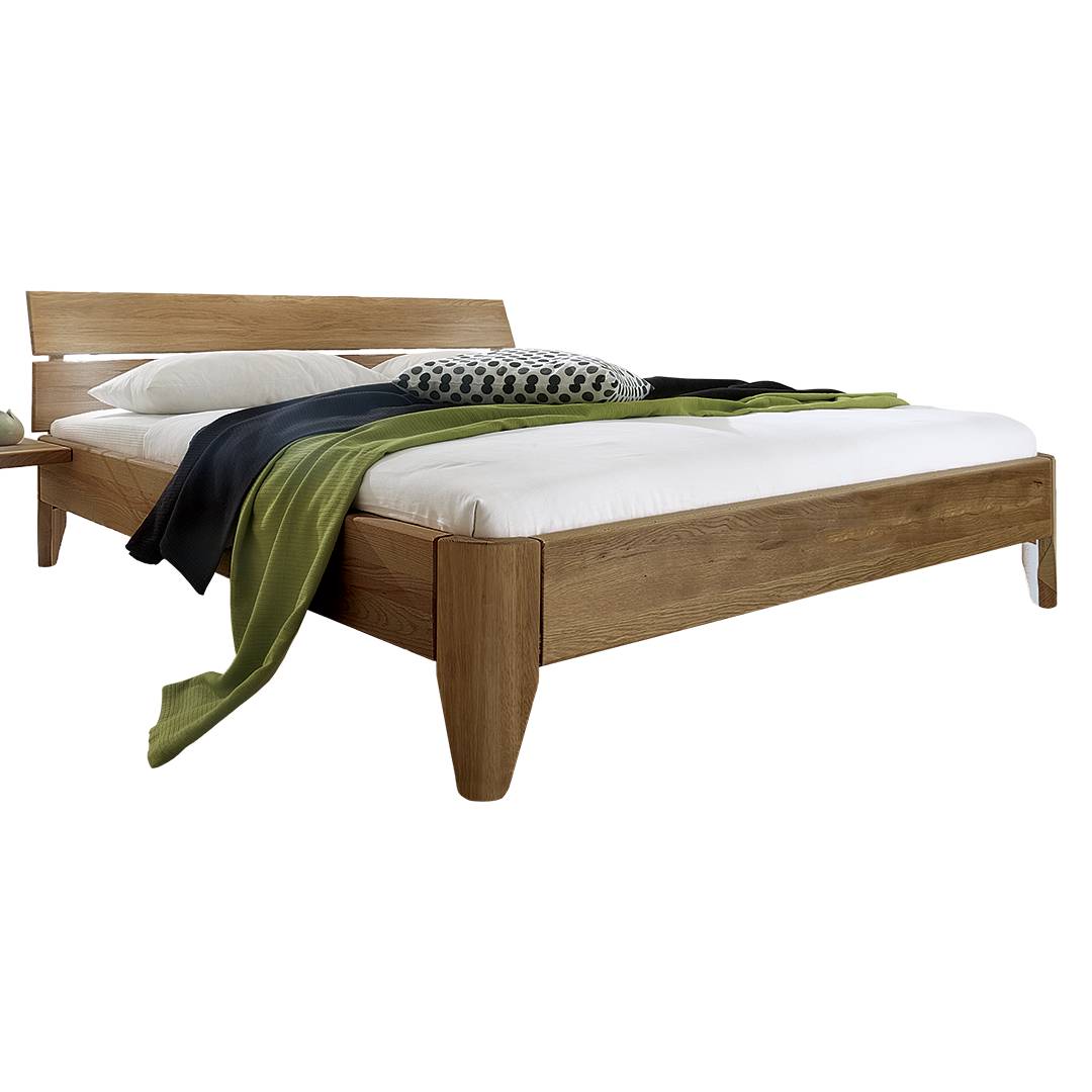 Massivholzbett "Sobaria" | 120x200 cm | Eiche geölt | Bio-Material | Handgefertigt | schadstoffgeprüft | Massivholzbetten