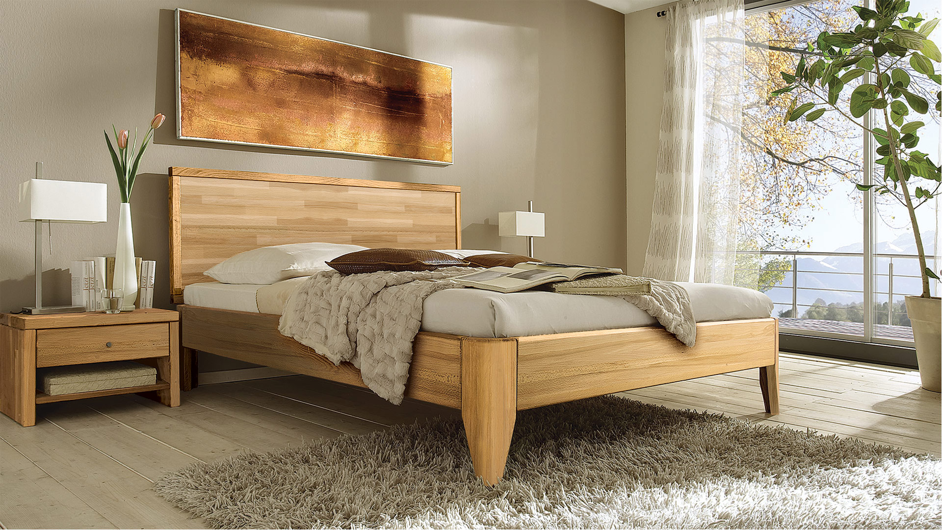 Einzelbett und Doppelbett "Veria"