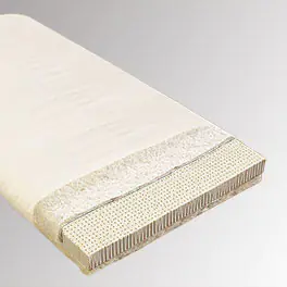 aturlatex-Matratzenkern mit Auflage aus kbA-Baumwolle Auflage aus kbA-Baumwolle