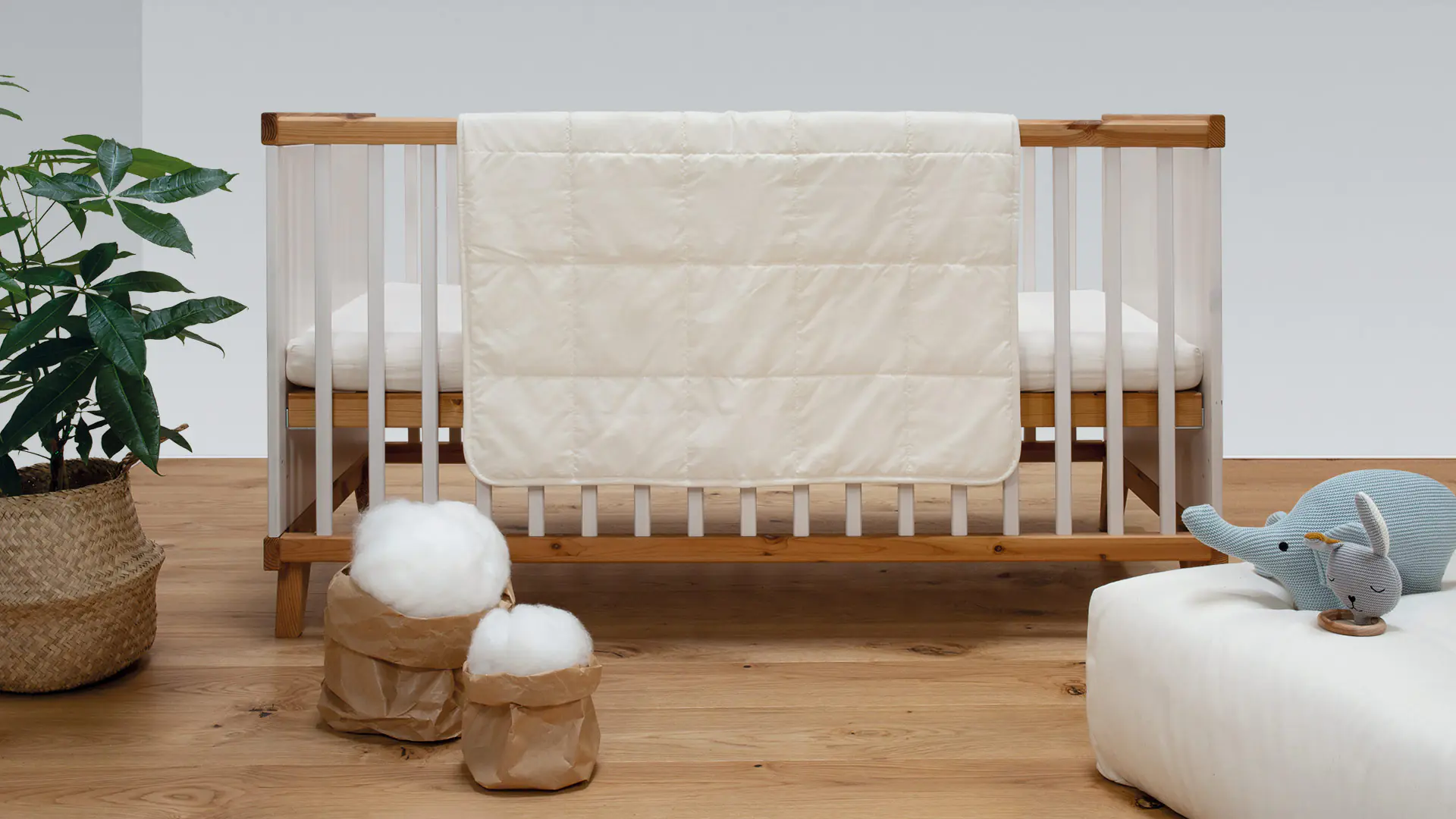 Temperatur- und feuchtigkeits-ausgleichende Babybettdecke für Ihren kleinen