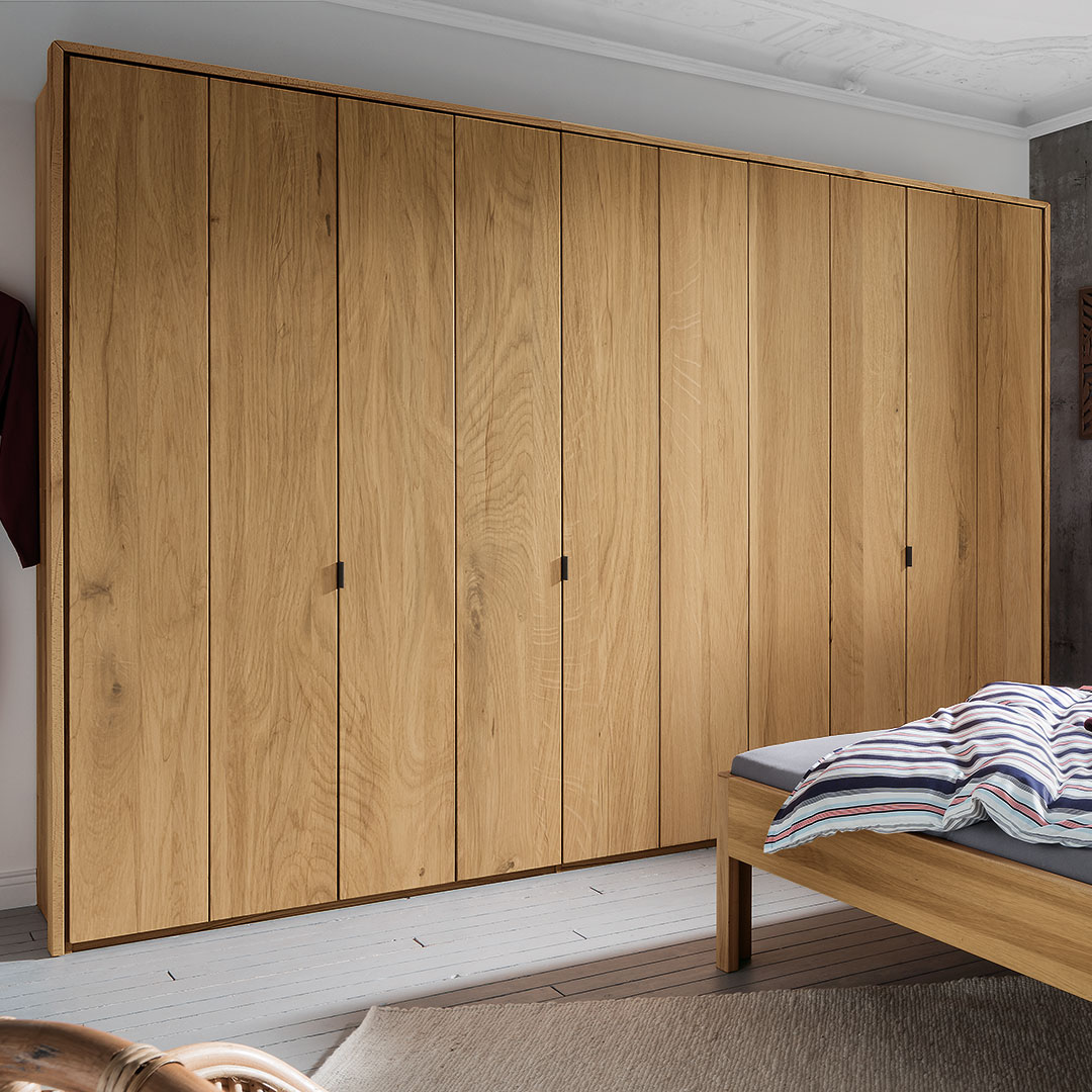 Drehtüren-Kleiderschrank "Varadero" | Kernbuche | Bio-Material | Handgefertigt | 2-türig | schadstoffgeprüft | Massivholz-Kleiderschränke