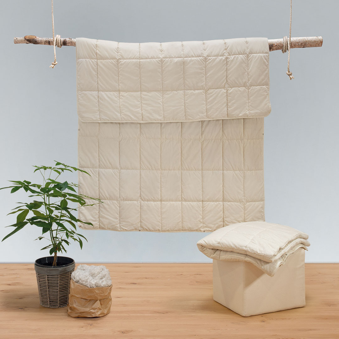 Hanf-Kombi-Bettdecke "Canapa" | 155x200 cm | vegan | Bio-Material | Handgefertigt | schadstoffgeprüft | Bettdecken