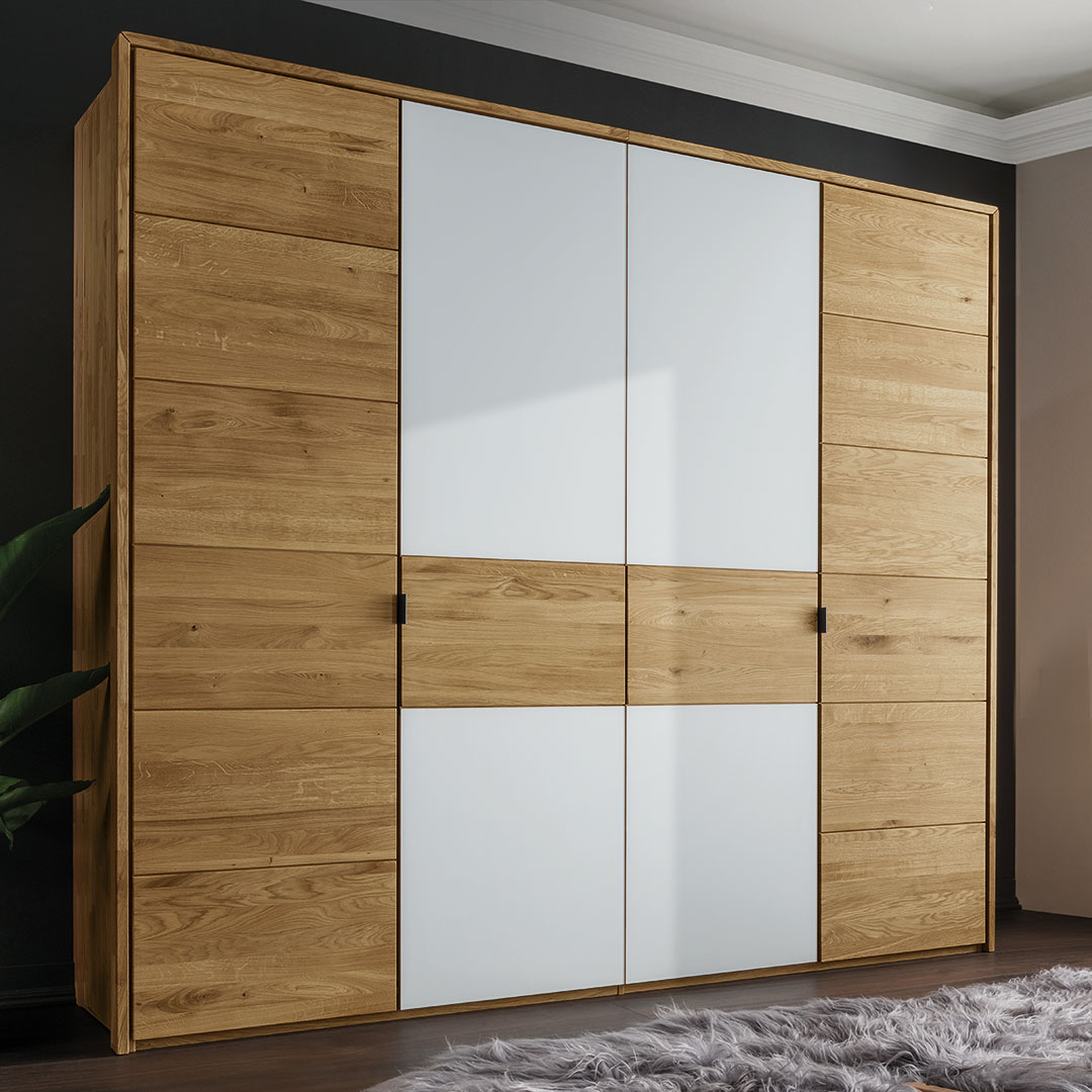 Drehtüren-Kleiderschrank "Bellavista" | Kernbuche | Bio-Material | Handgefertigt | 2-türig | schadstoffgeprüft | Massivholz-Kleiderschränke