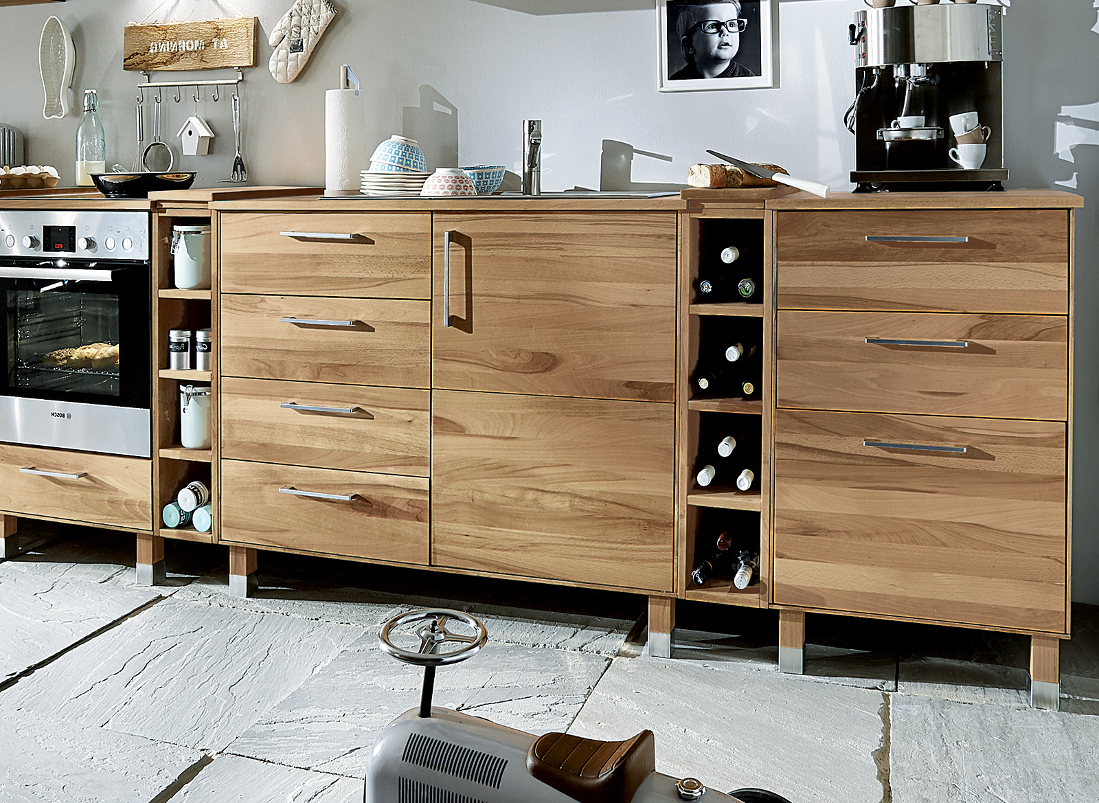 Spülenschrank Massivholz