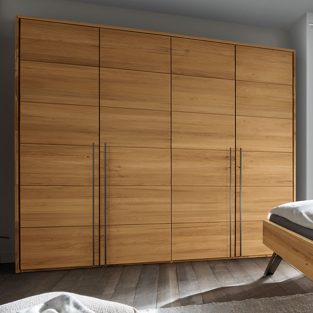 Drehtüren-Kleiderschrank "Moderna" | Kernbuche | Bio-Material | Handgefertigt | 2-türig | schadstoffgeprüft | Massivholz-Kleiderschränke