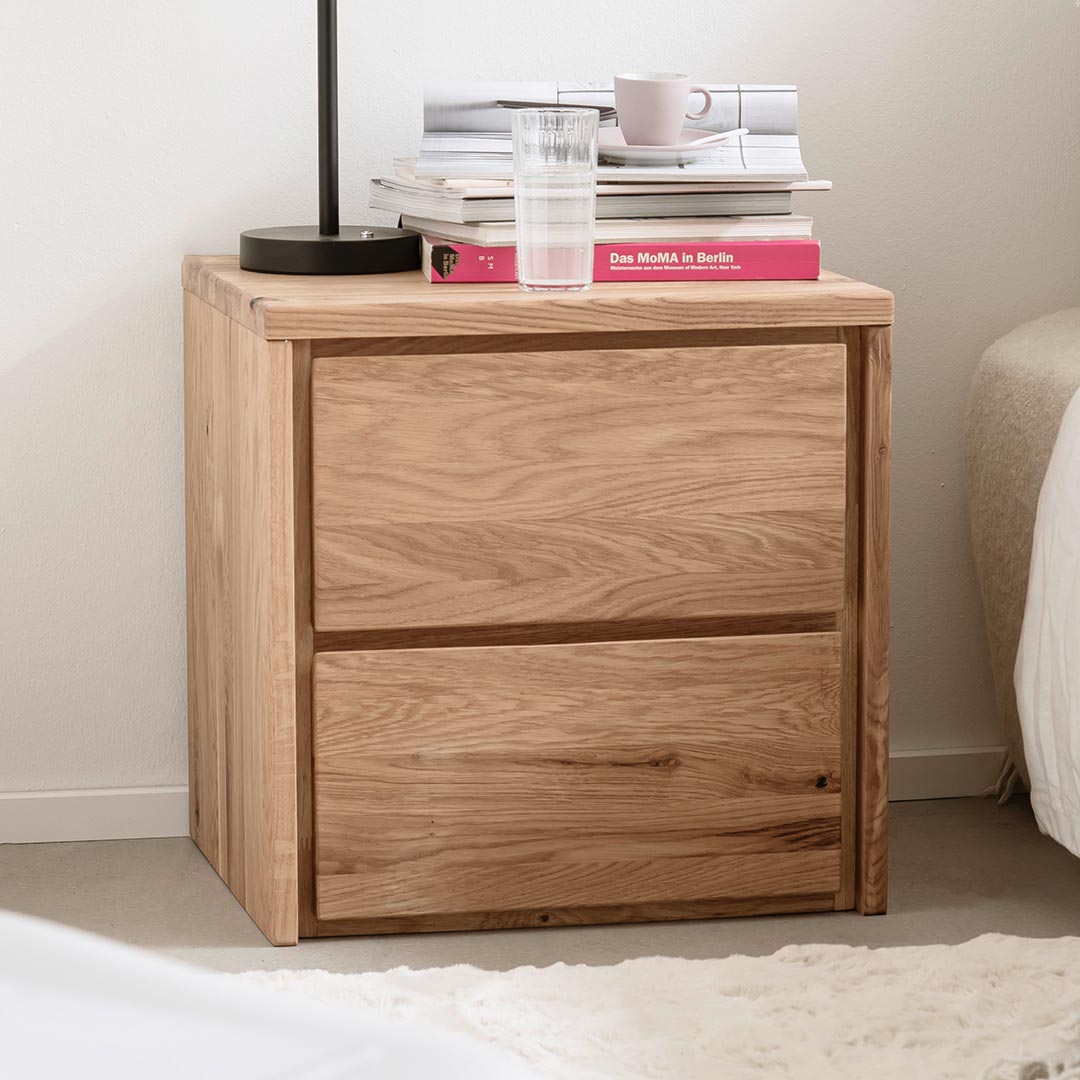 Nachttisch "Canto" | H48xB47xT42 cm | Bio-Material | Handgefertigt | schadstoffgeprüft | Nachttische